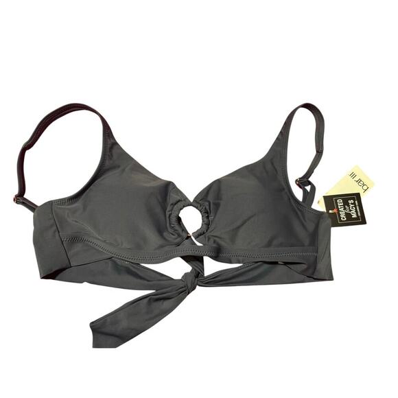 Bar III Charcoal gray bikini top NWT size small - Picture 1 of 1